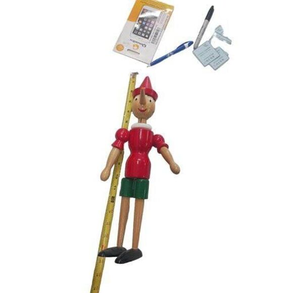 Articulated wooden Italian made wooden doll puppet Pinocchio - Picture 1 of 6